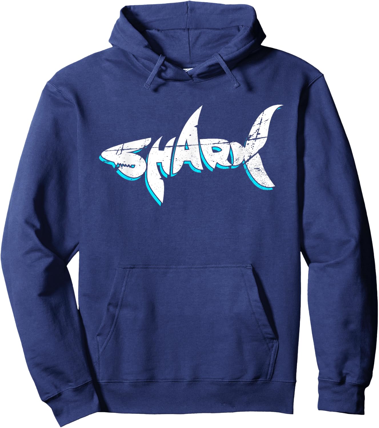 Week Of The Shark Distressed Retro Vintage Love Sharks Gift Hoodie - Hoodie | Navy