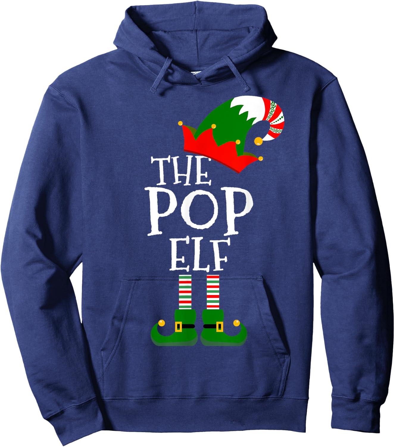 Easy The Pop Elf Costume Matching Family Group Christmas Hoodie - Hoodie | Navy