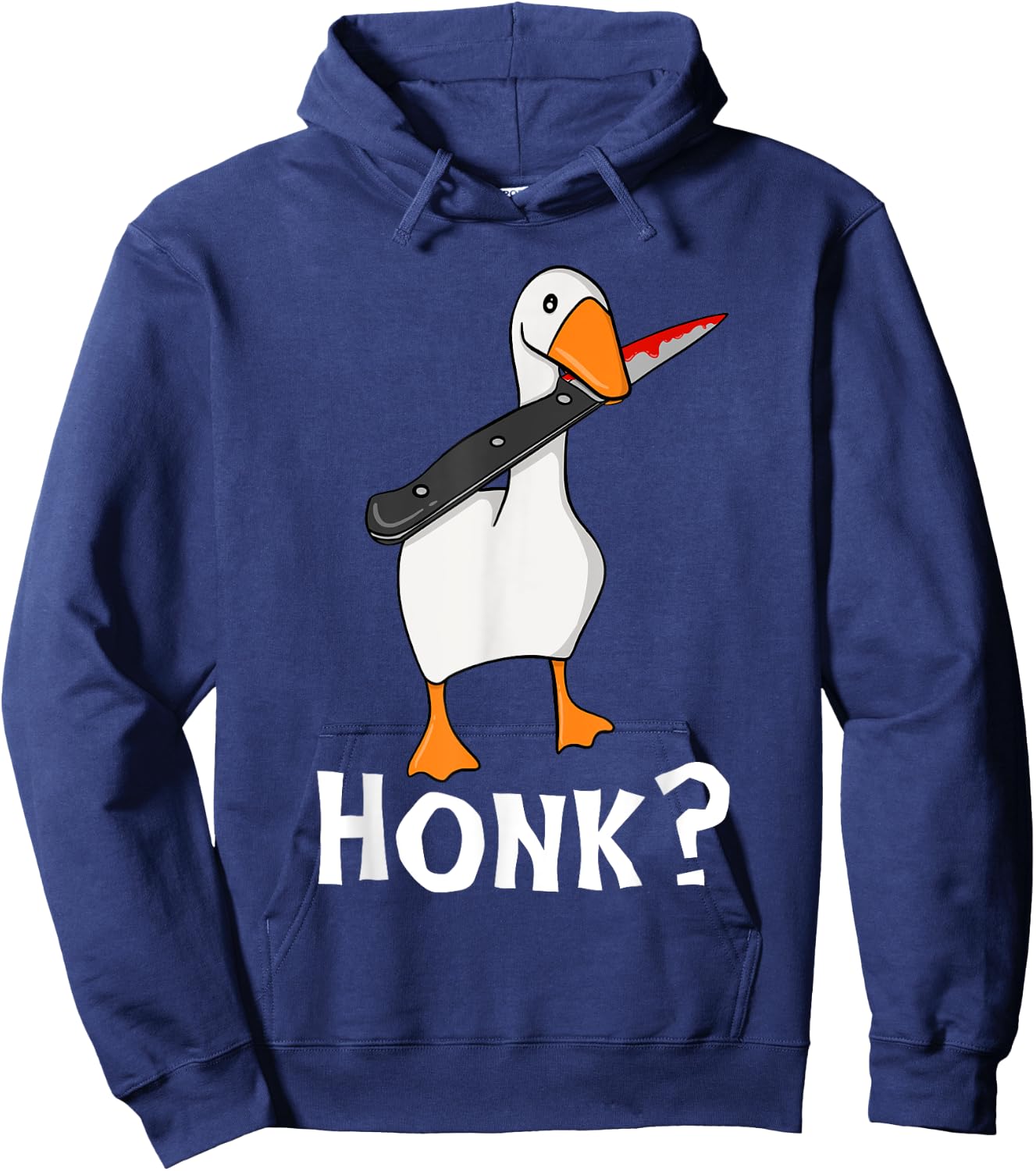Odd Love Halloween Murderous Goose With Knife True Crime Hoodie - Hoodie | Navy