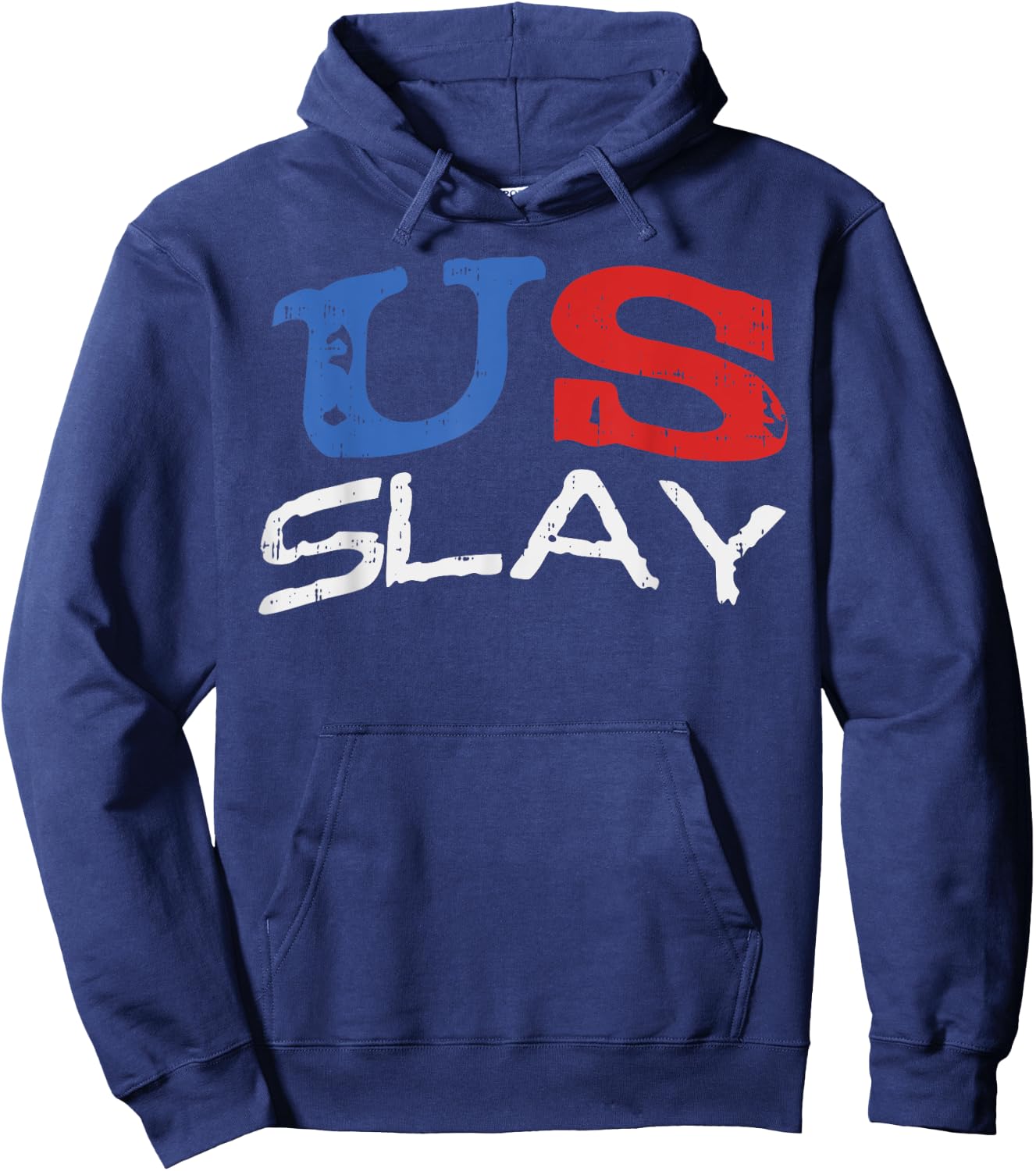 US Slay Funny USA 4th Of July America Patriotic Women Hoodie - Hoodie | Navy