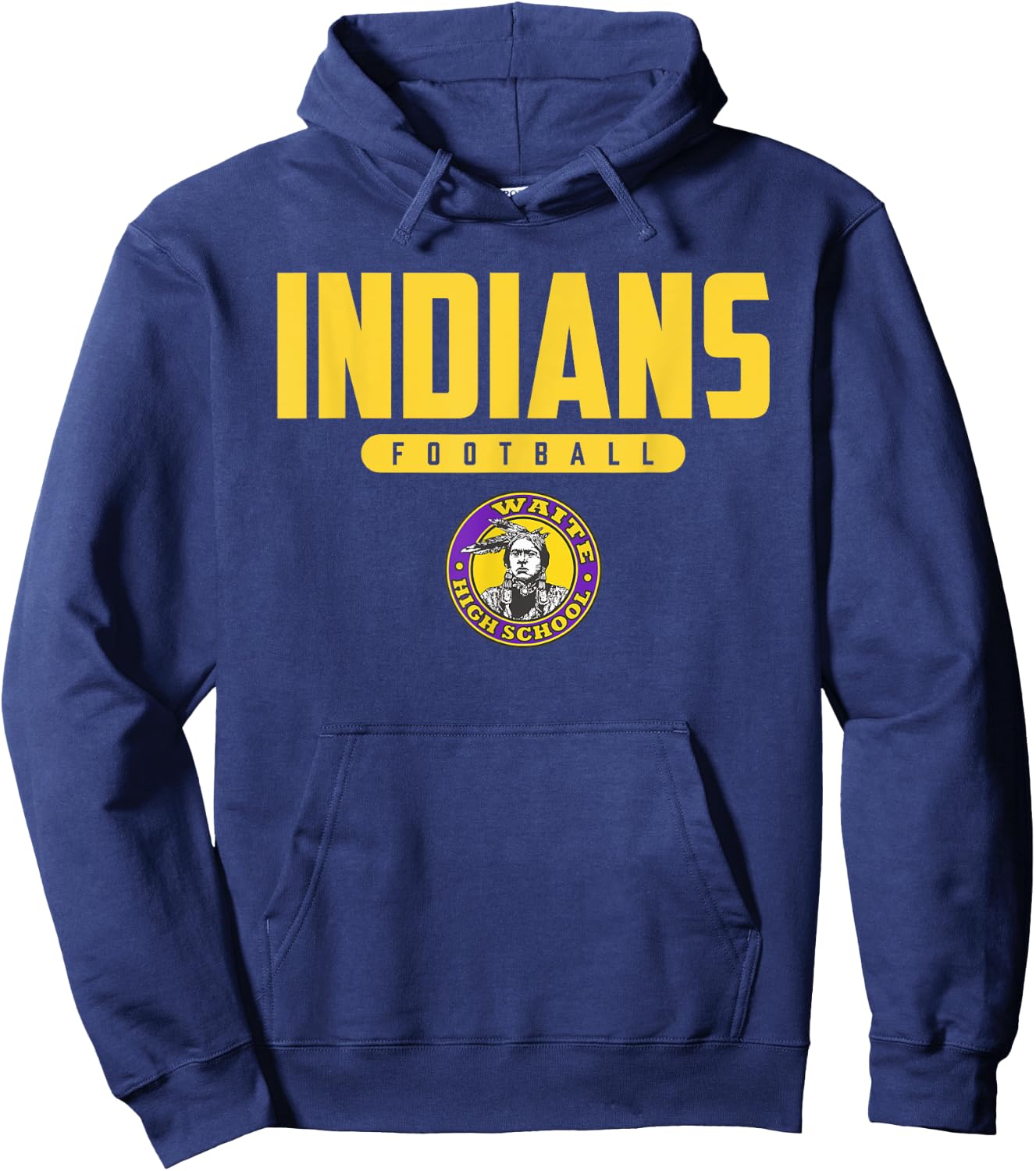 Morrison R Waite Indians Logo Football HS Hoodie - Hoodie | Navy