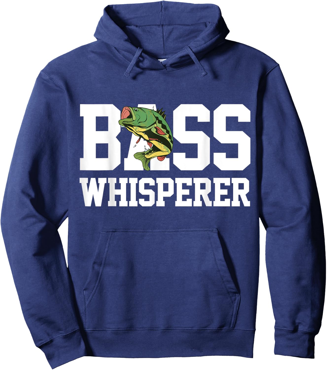 Bass Whisperer Large Mouth Fishing Funny Fisherman Gift Hoodie - Hoodie | Navy