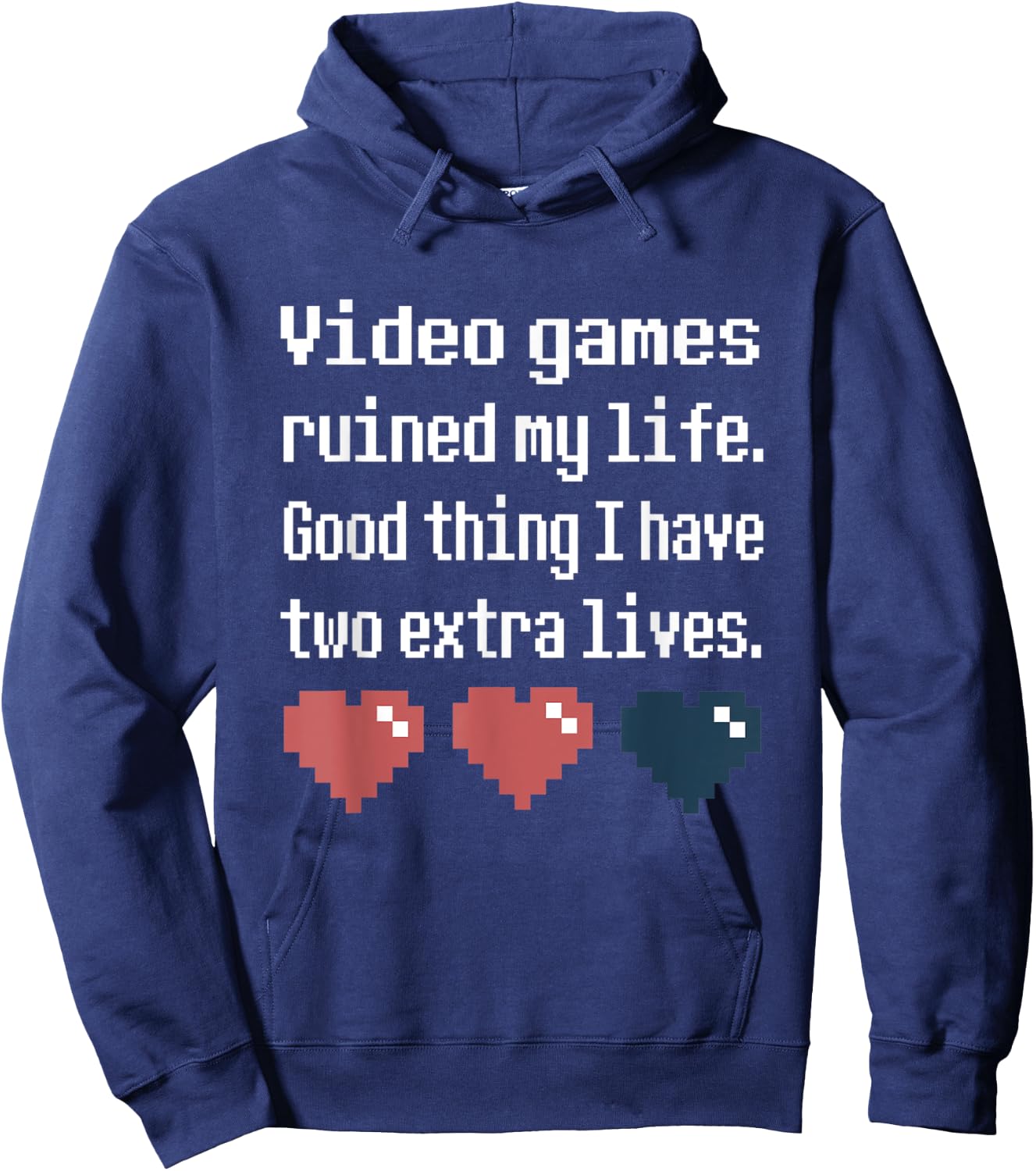 Video Games Ruined My Life Funny Cool Gamer Gift Hoodie - Hoodie | Navy