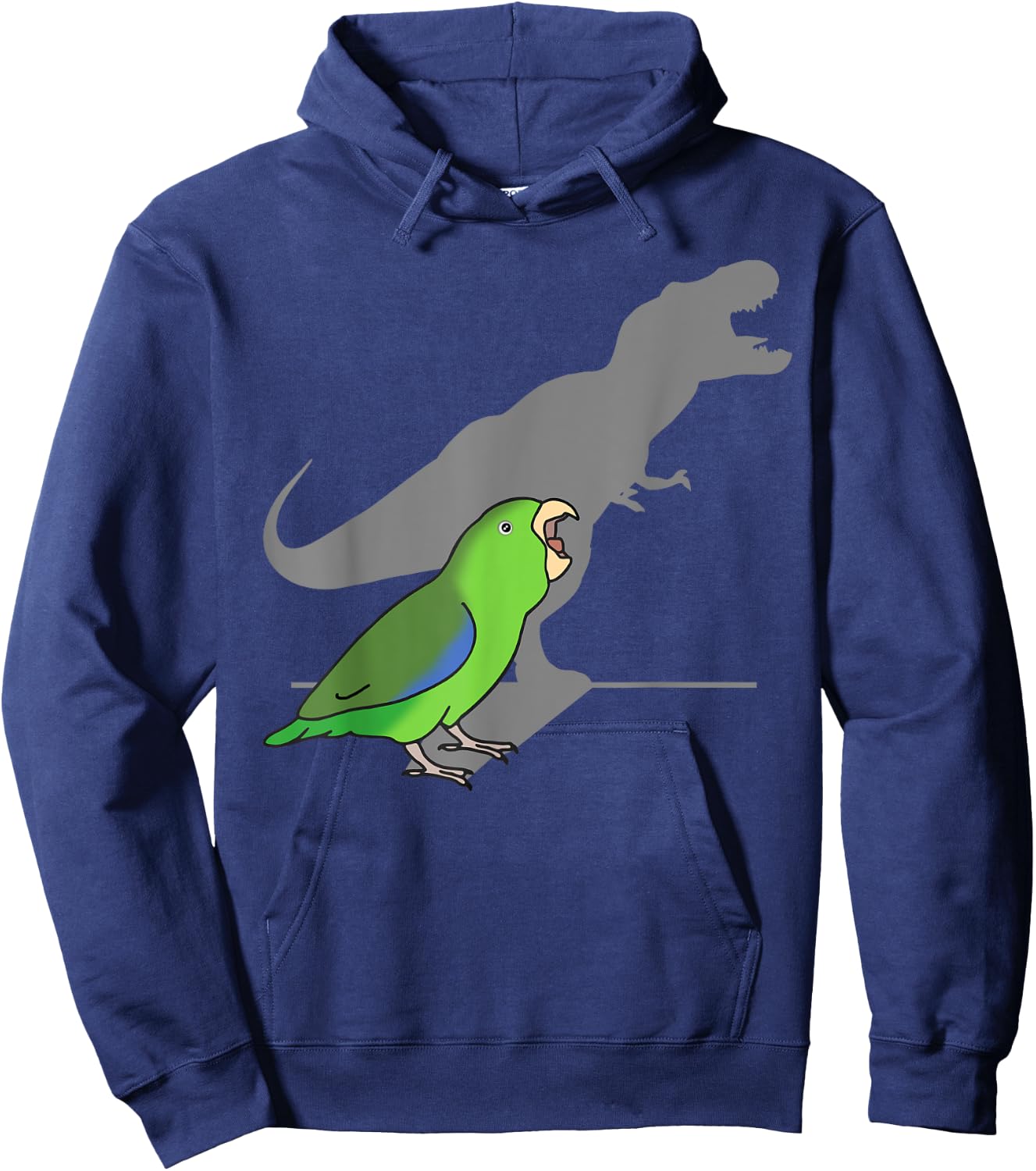 T-rex Green Parrotlet Cute Parakeet Funny Parrot Birb memes Hoodie - Hoodie | Navy