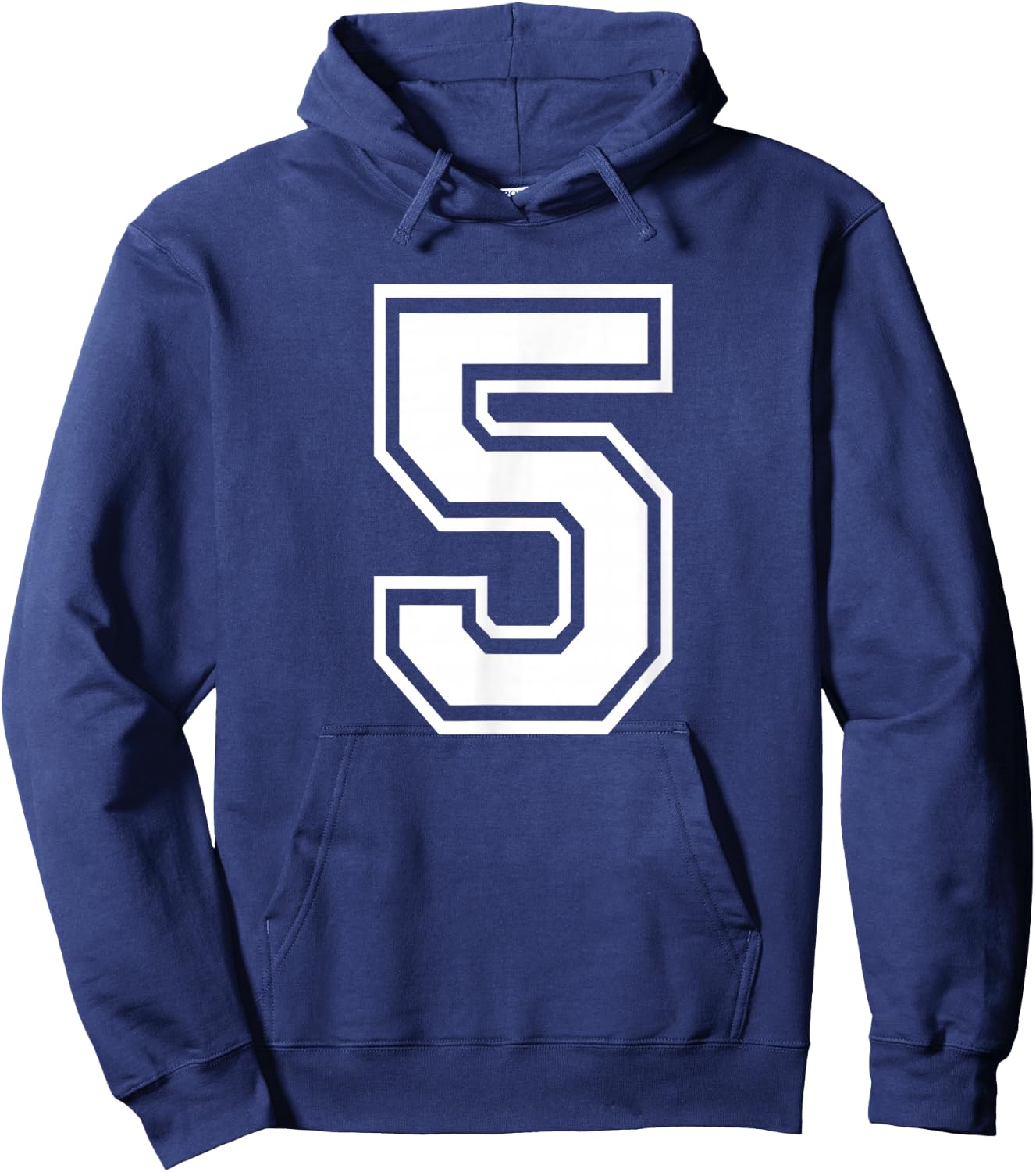 Number 5 Birthday Gift Sports Player Team Numbered Jersey Hoodie - Hoodie | Navy