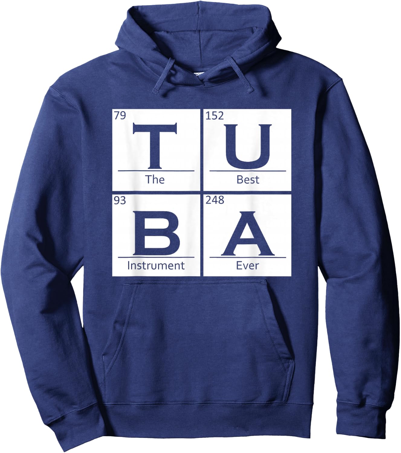 Tuba Chemistry Elements Tubist Jazz Music Tuba Player Hoodie - Hoodie | Navy