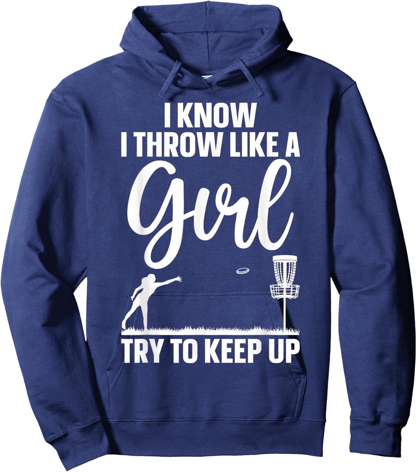 Funny Disc Golf Design For Girl Women Disc Golf Lover Hoodie - Hoodie | Navy