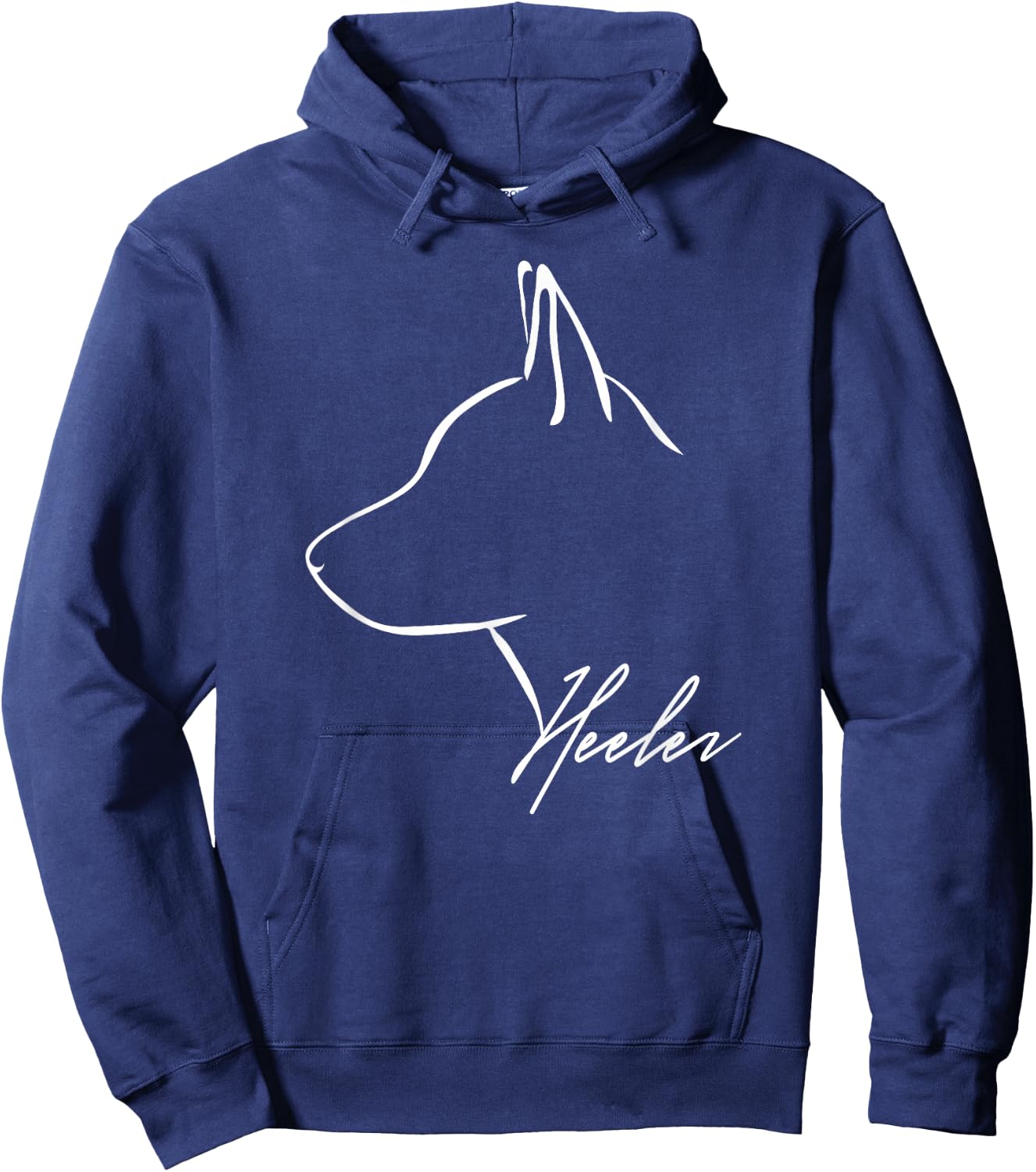 Blue Heeler Cattle Dog Profile Dog Lover Gift Dog Hoodie - Hoodie | Navy