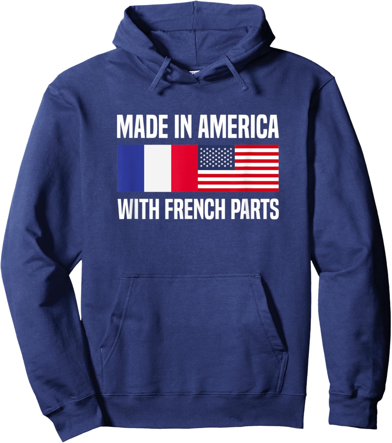 Made in America with French Parts French American Hoodie - Hoodie | Navy
