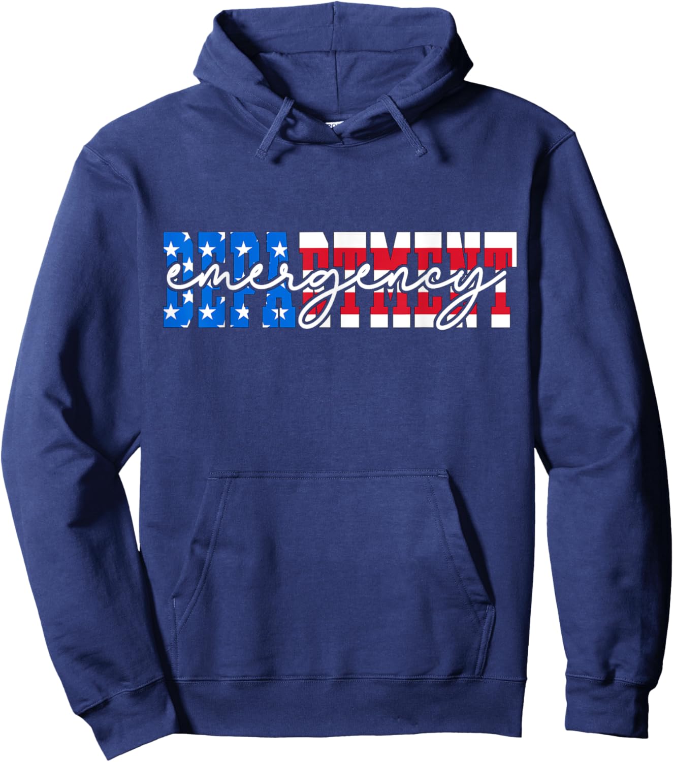 Emergency Department 4th of July USA Emergency Room Nurse Hoodie - Hoodie | Navy