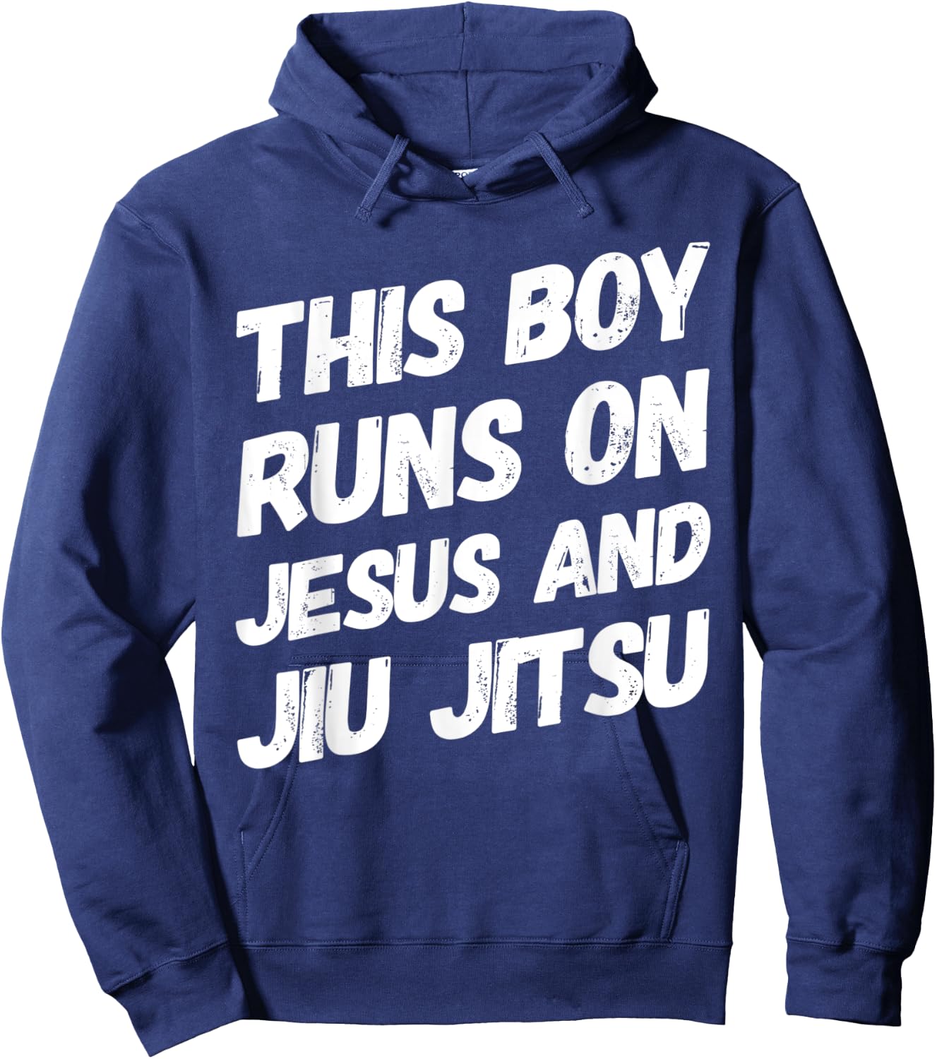 This Boy Runs On Jesus And Jiu Jitsu Christian Gift Hoodie - Hoodie | Navy