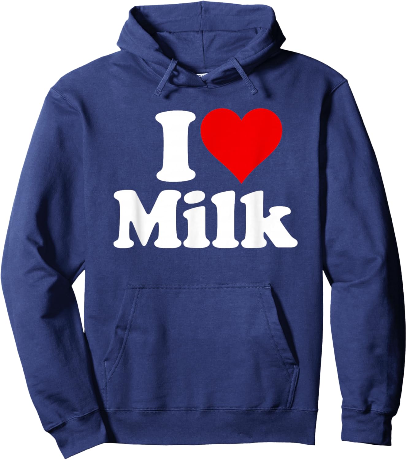 I Love Heart Milk Hoodie - Hoodie | Navy