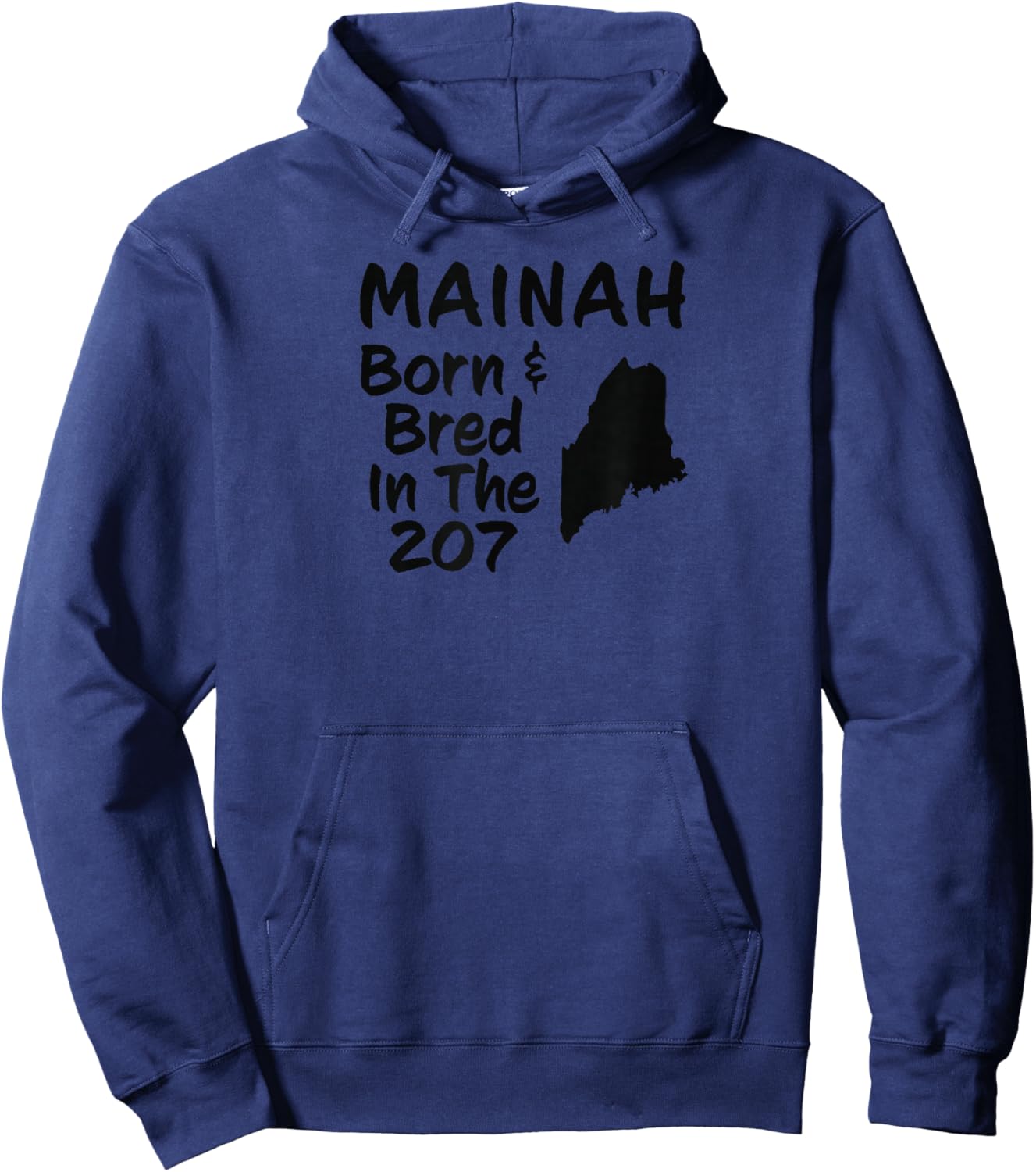 Mainah Born & Bred In The 207 State Pride Local Roots Hoodie - Hoodie | Navy