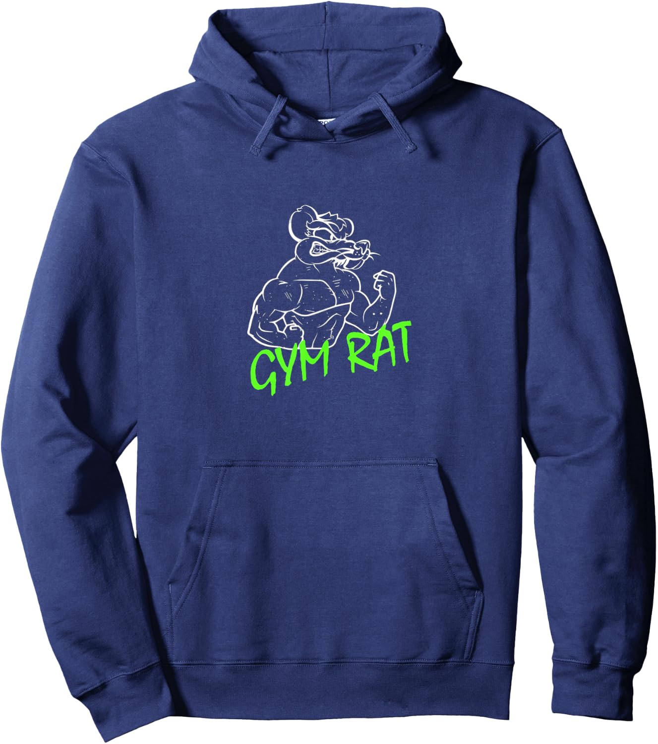 GYM RAT Men's Black Gym Rat , Classic Fit, Short Sleeve, Small Hoodie - Hoodie | Navy