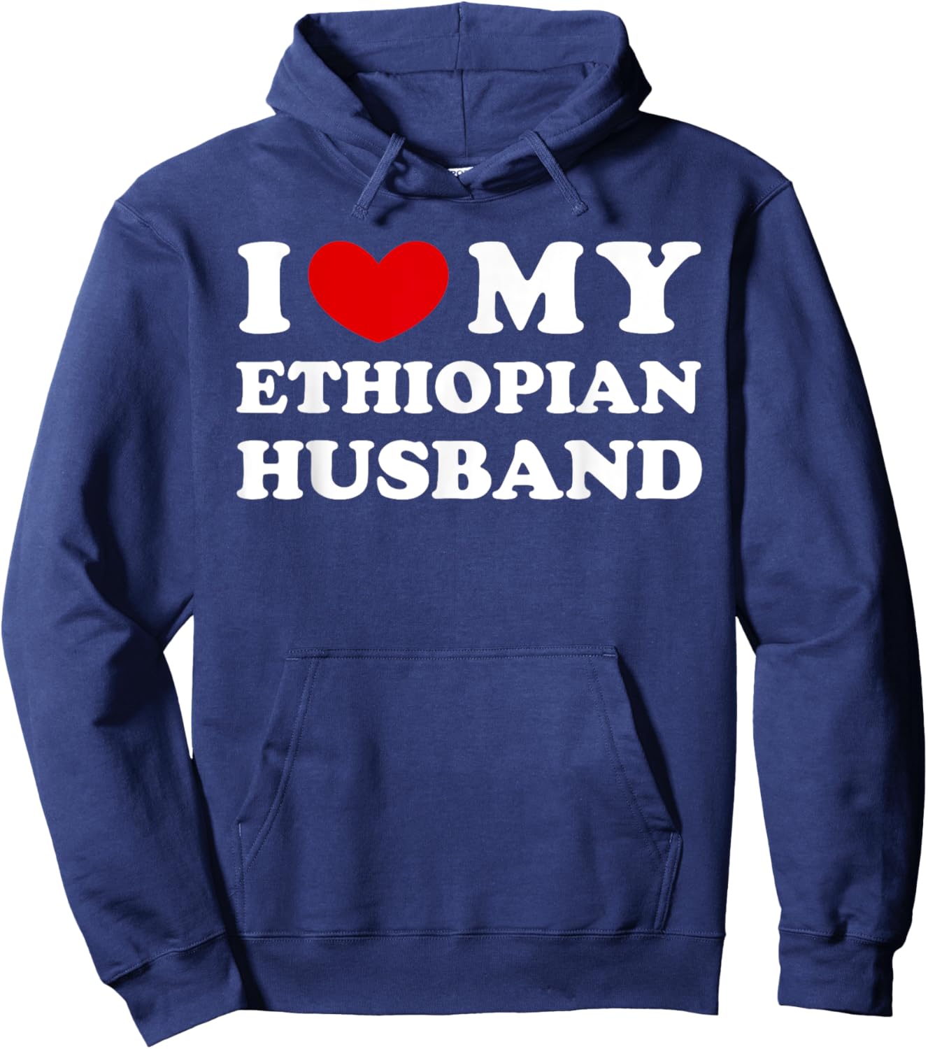 I Love My Ethiopian Husband, I Heart My Ethiopian Husband Hoodie - Hoodie | Navy