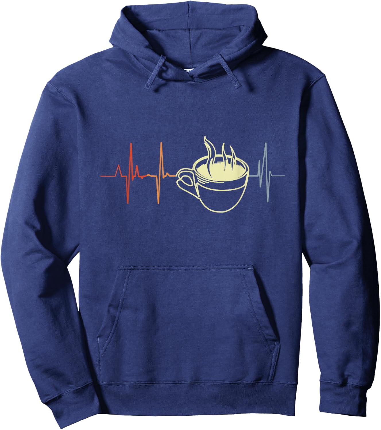 Heartbeat Coffee Hoodie - Hoodie | Navy