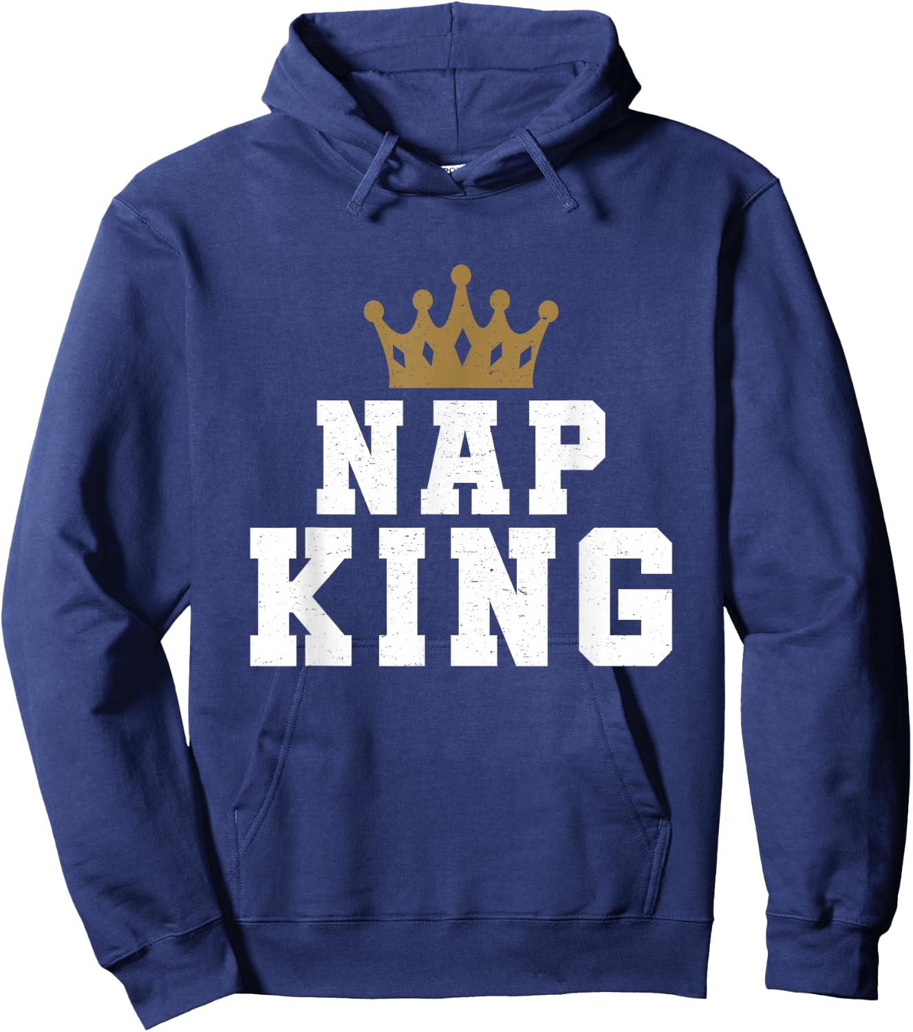 Nap King Powernap Crown Pajama Sleep Hoodie - Hoodie | Navy