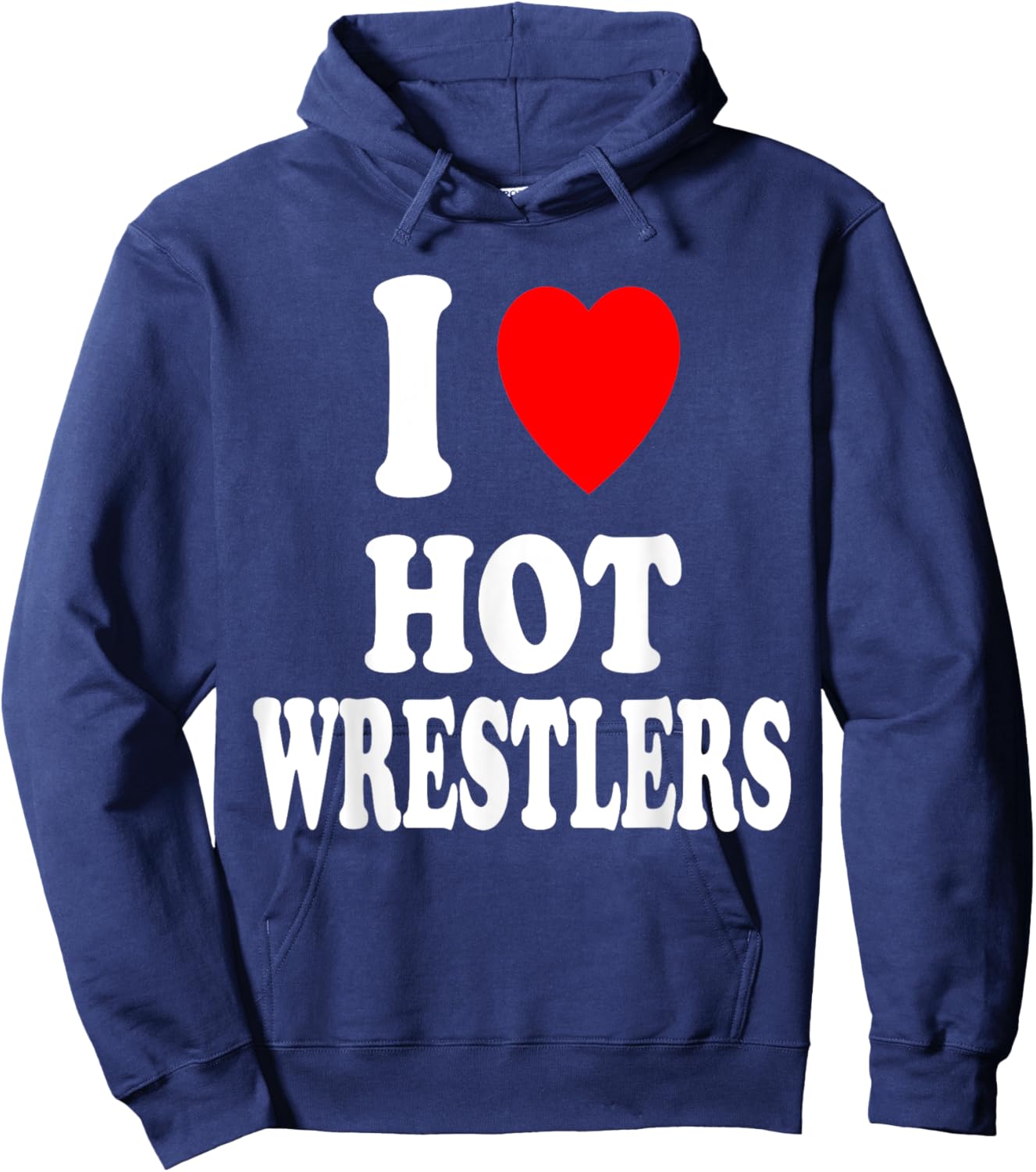 I Heart (Love) Hot Wrestlers Athletic Amateur Sexy Attracted Hoodie - Hoodie | Navy