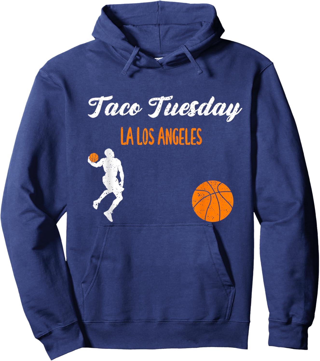 LA Taco Tuesday: Taco Tuesday LA Los Angeles - Basketball Hoodie - Hoodie | Navy