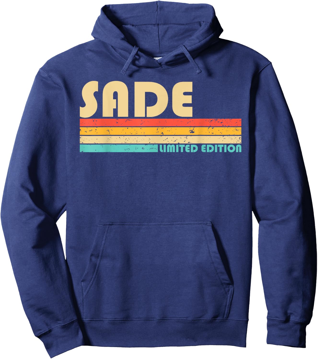 SADE Name Personalized Retro Vintage 80s 90s Birthday Hoodie - Hoodie | Navy