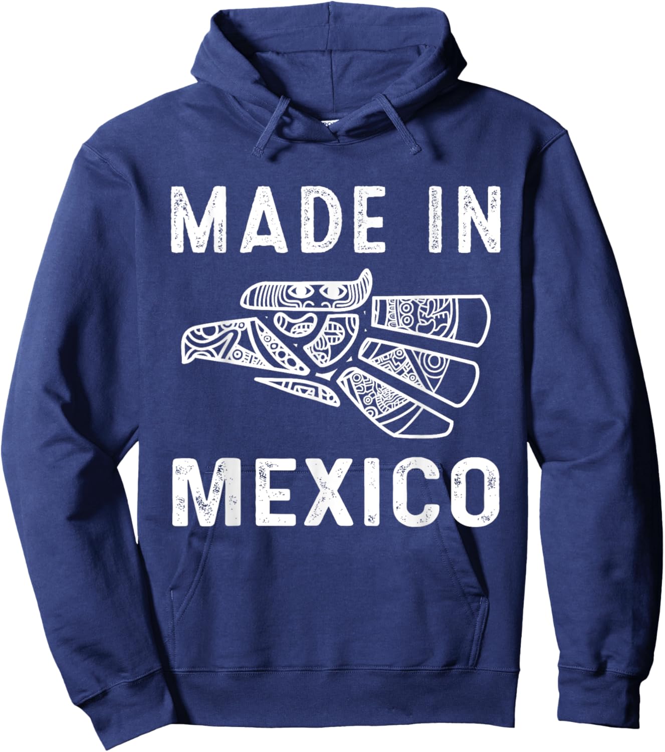 Mexico Vintage Mexican Flag Pride Hecho en Mexico Jersey Hoodie - Hoodie | Navy