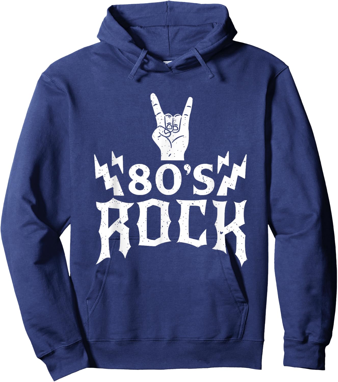 Retro 80s Rocker Classic Rock Band Matching Band Costumes Hoodie - Hoodie | Navy