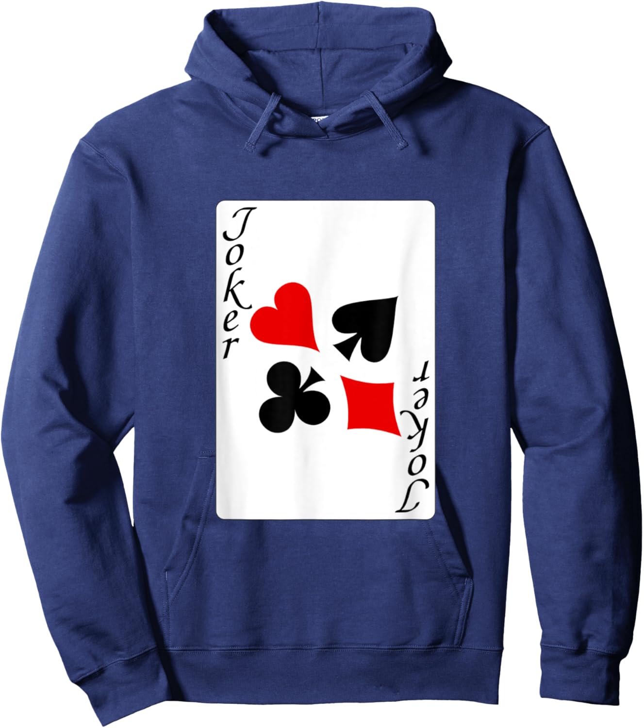 funny halloween shirt 2025 Joker Playing Card Costume fun Hoodie - Hoodie | Navy