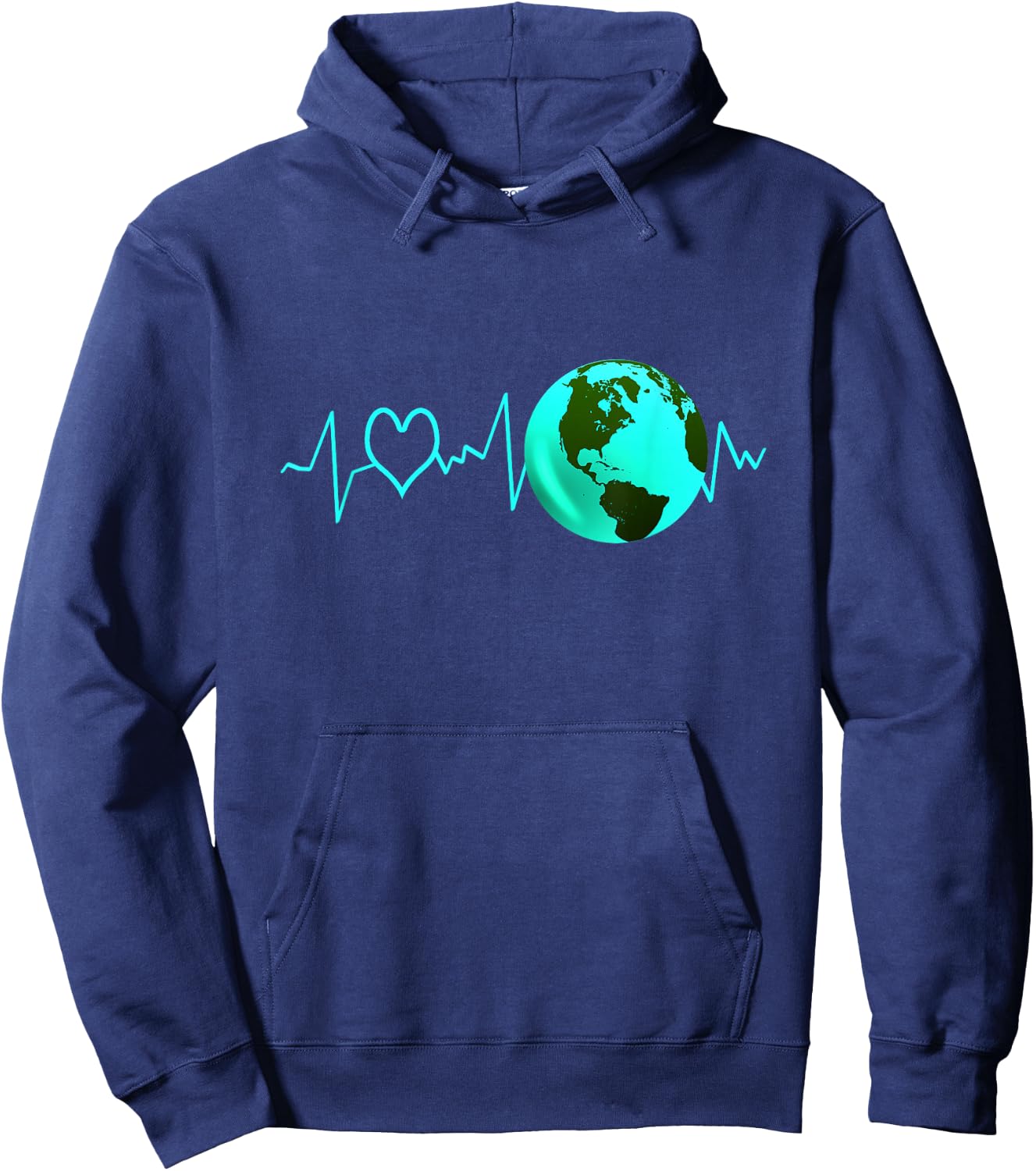 Earth Day Heartbeat Recycling Climate Change Activism Gift Hoodie - Hoodie | Navy