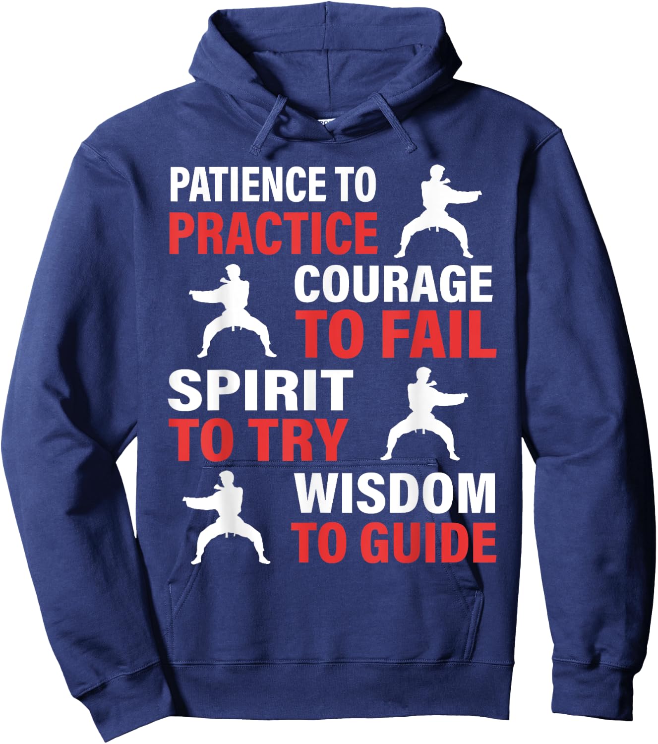 Karate Student Teacher Trainee Trainer Karateka Practitioner Men Women Girls Kids Hoodie - Hoodie | Navy