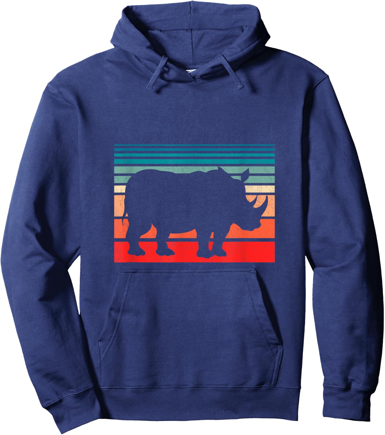 Retro Rhino Hoodie - Hoodie | Navy