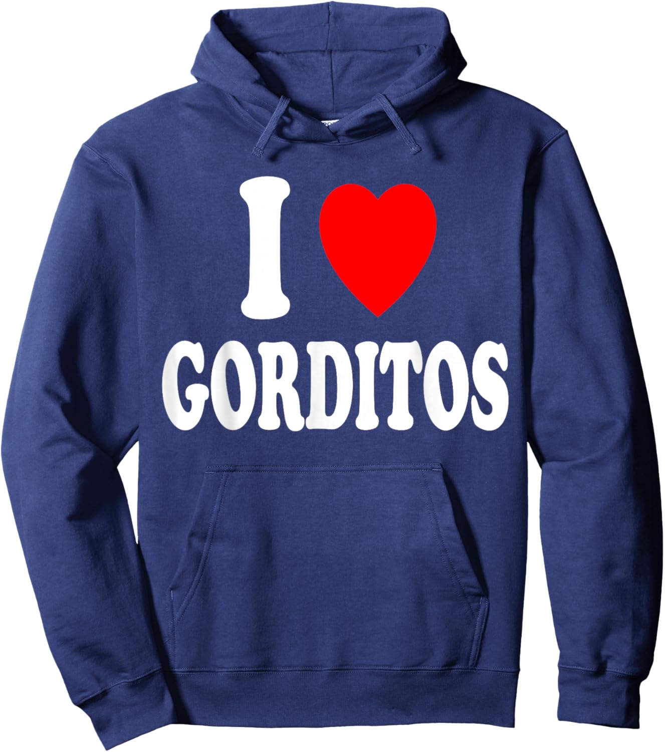 I Heart (Love) Gorditos Chubby Sexy Preference Spanish Cute Hoodie - Hoodie | Navy