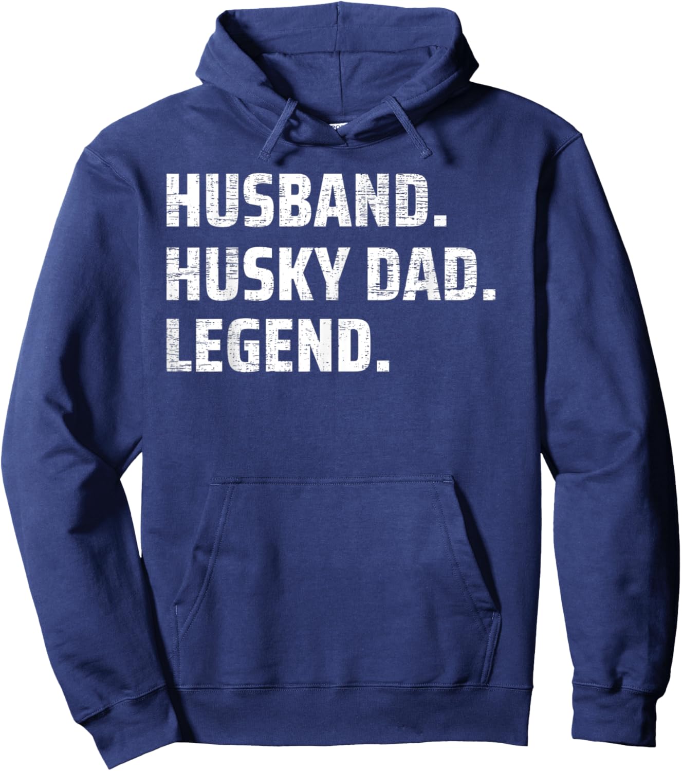 Husband Husky Dad Legend Siberian Huskies Dog Dad Papa Men Hoodie - Hoodie | Navy