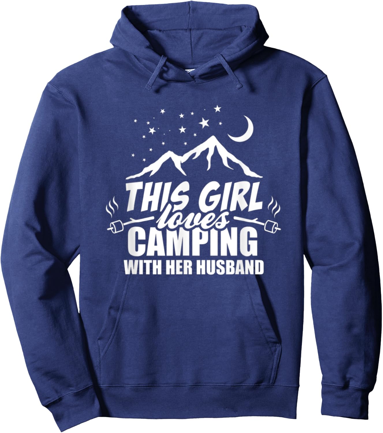 This Girl Loves Camping With Her Husband Hoodie - Hoodie | Navy