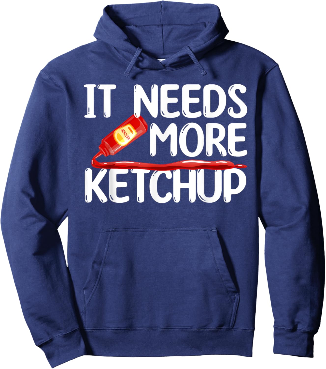 Funny Ketchup Art Women Kids Catsup Condiment Lovers Hoodie - Hoodie | Navy