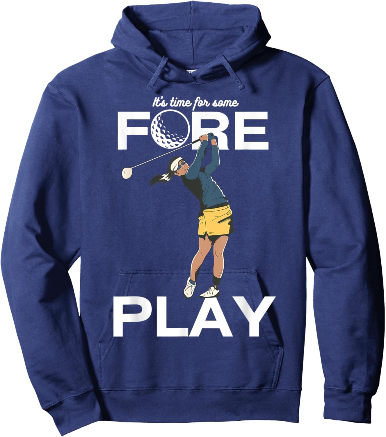 Foreplay Innuendo Funny Golf - It's Time For Some Foreplay Hoodie - Hoodie | Navy