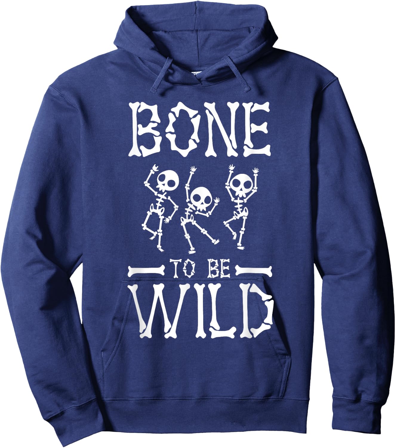 Bone to be Wild Skeleton Hands Halloween Costume Hoodie - Hoodie | Navy