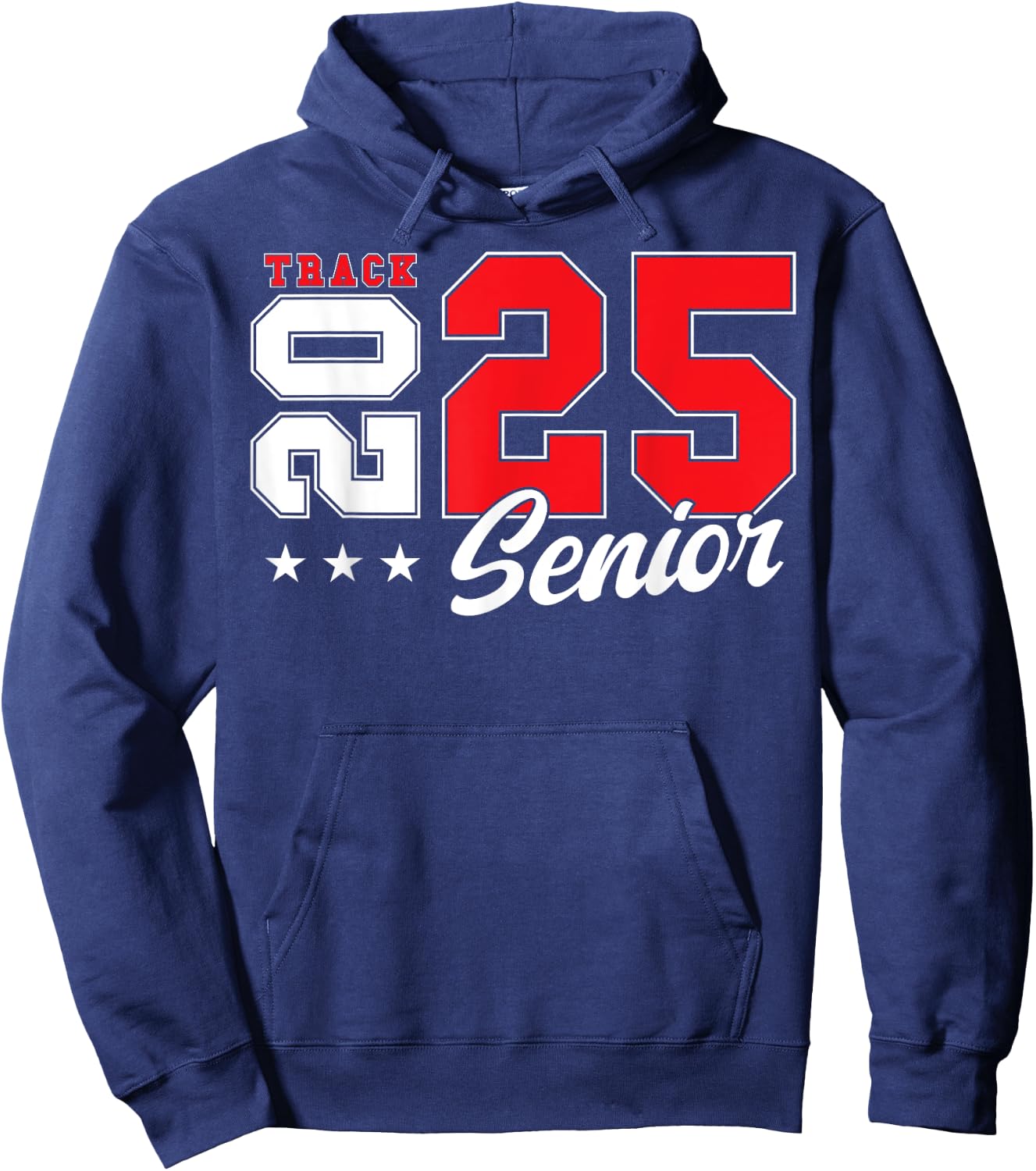 Track Senior Night Track Senior 2025 Graduation 39 Hoodie - Hoodie | Navy