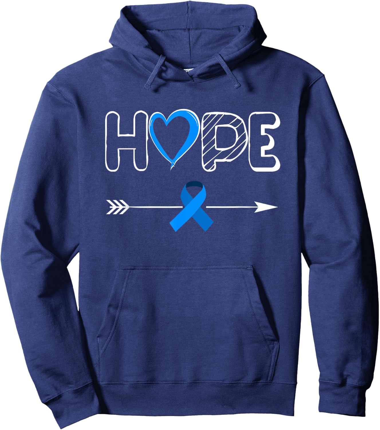 Child Abuse Awareness Shirts Hope Blue Ribbon Shirt Hoodie - Hoodie | Navy