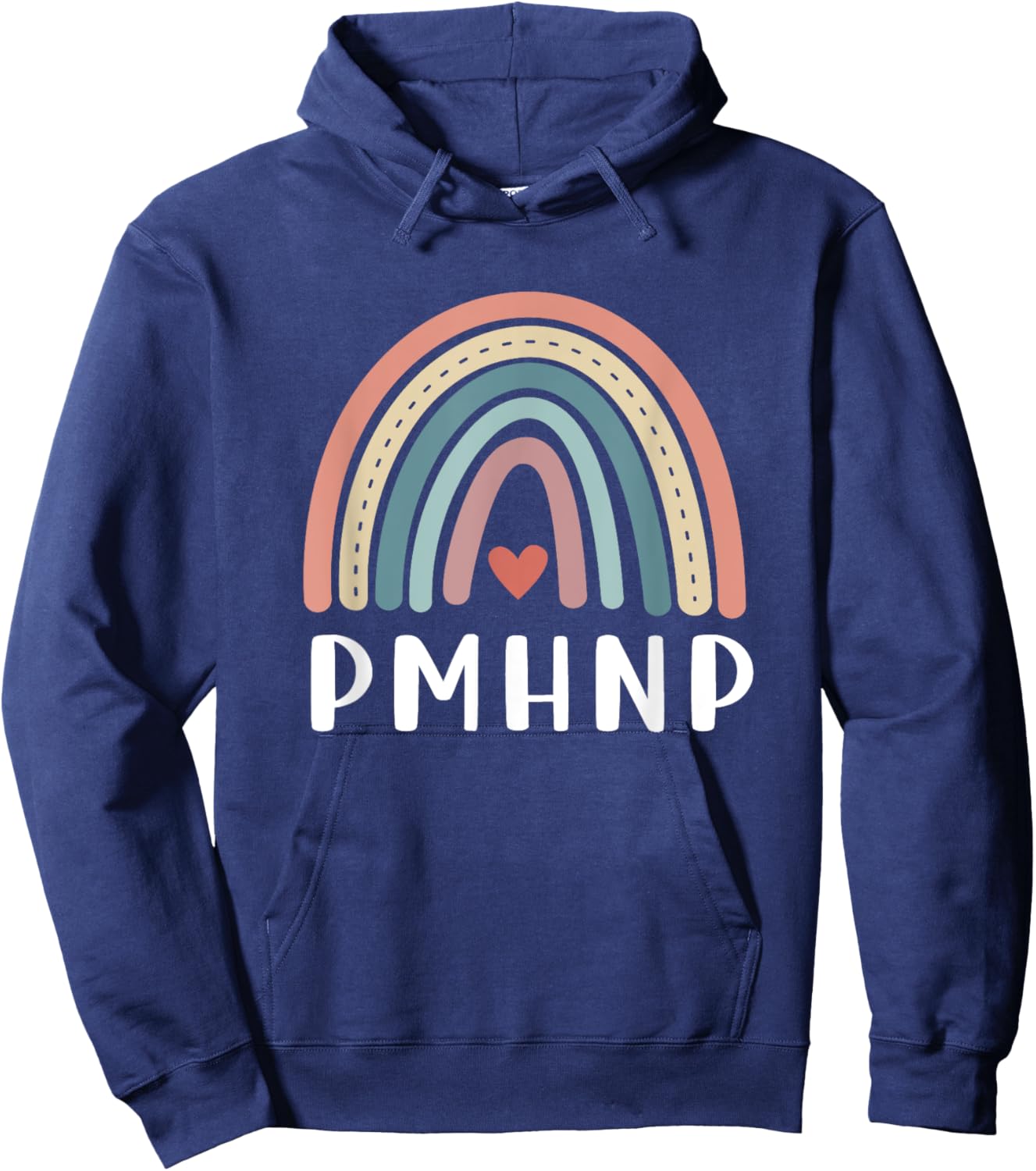 PMHNP Psychiatric Mental Health Nurse Practitioner Rainbow Hoodie - Hoodie | Navy
