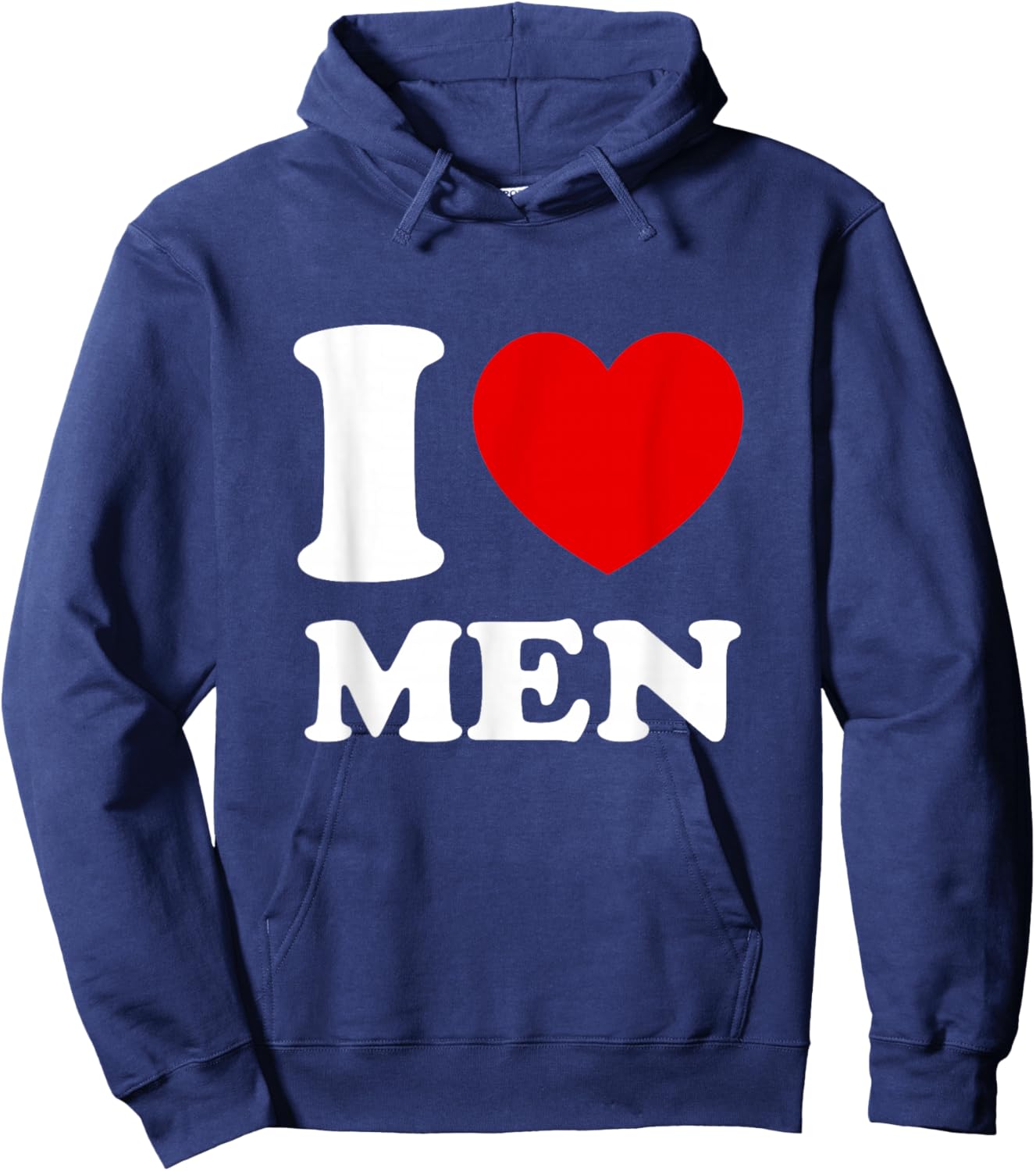 I Love Men, I Heart Men Hoodie - Hoodie | Navy