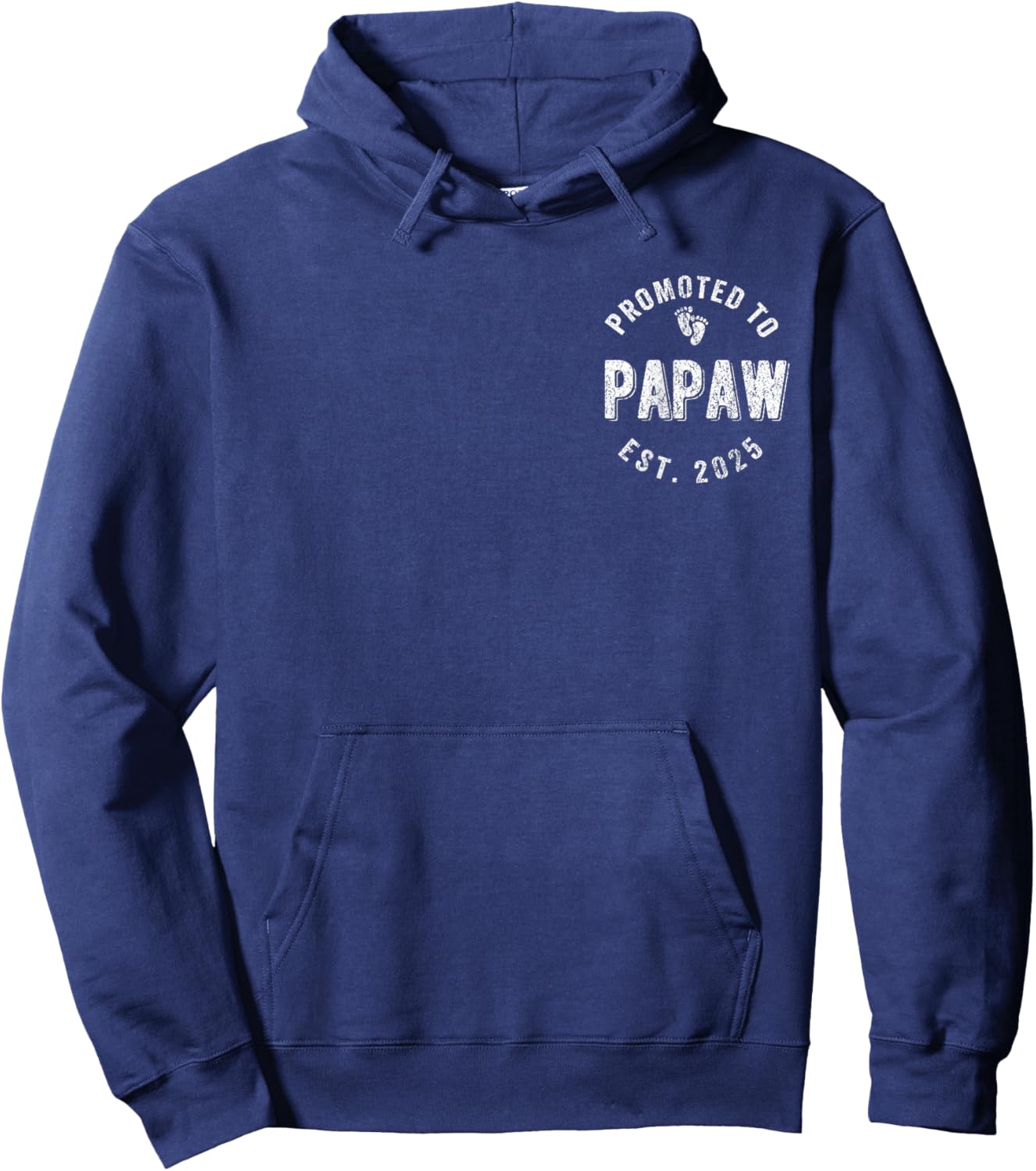 Promoted To Papaw Est. 2025 First Time Grandpa Hoodie - Hoodie | Navy