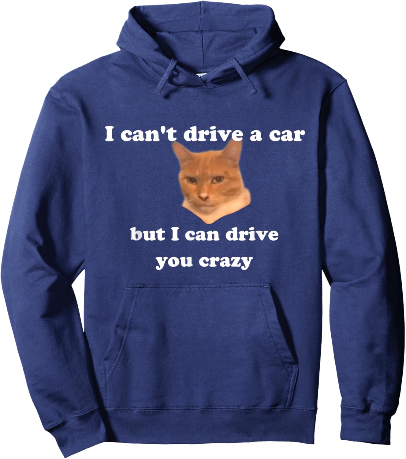 Funny cat Meme Men Women Kids Hoodie - Hoodie | Navy