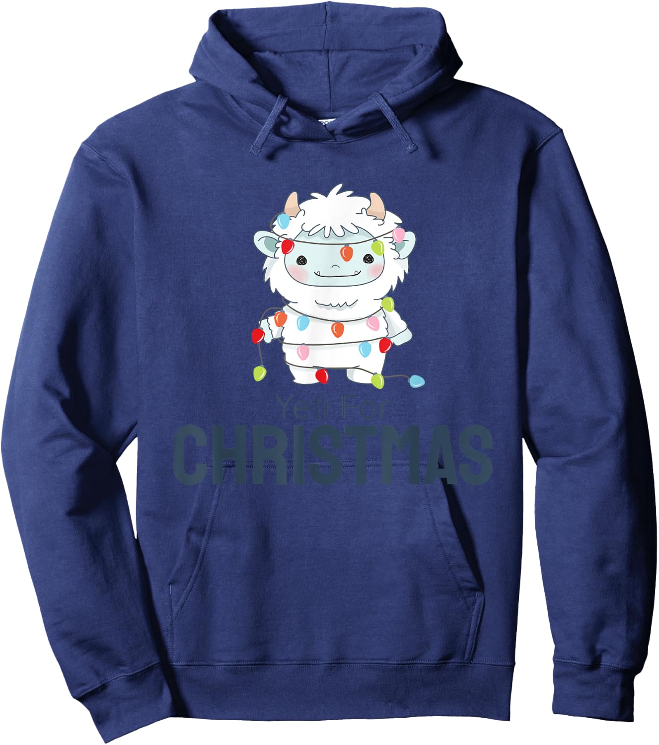 Yeti for Bed Christmas Abominable Snowman Pajama Hoodie - Hoodie | Navy