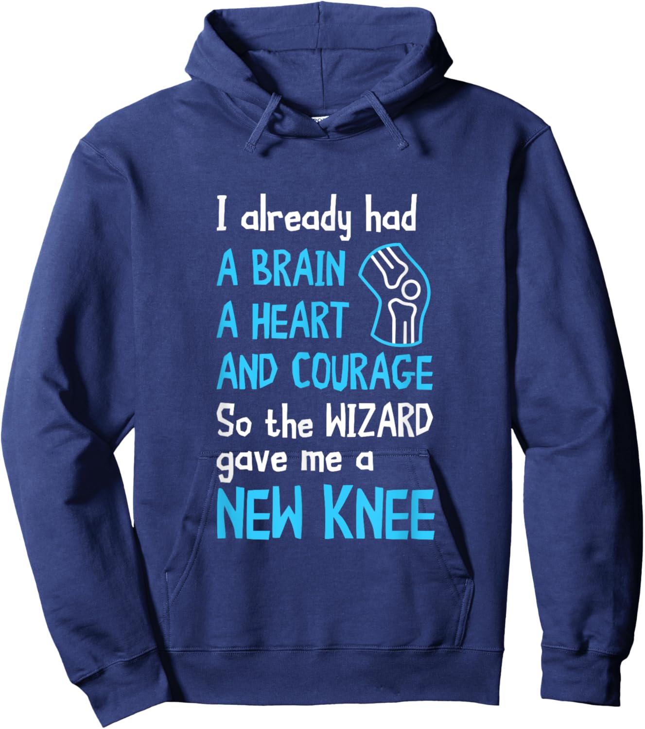 Knee Replacement Wizard New Knee Knee Surgery Recovery Hoodie - Hoodie | Navy