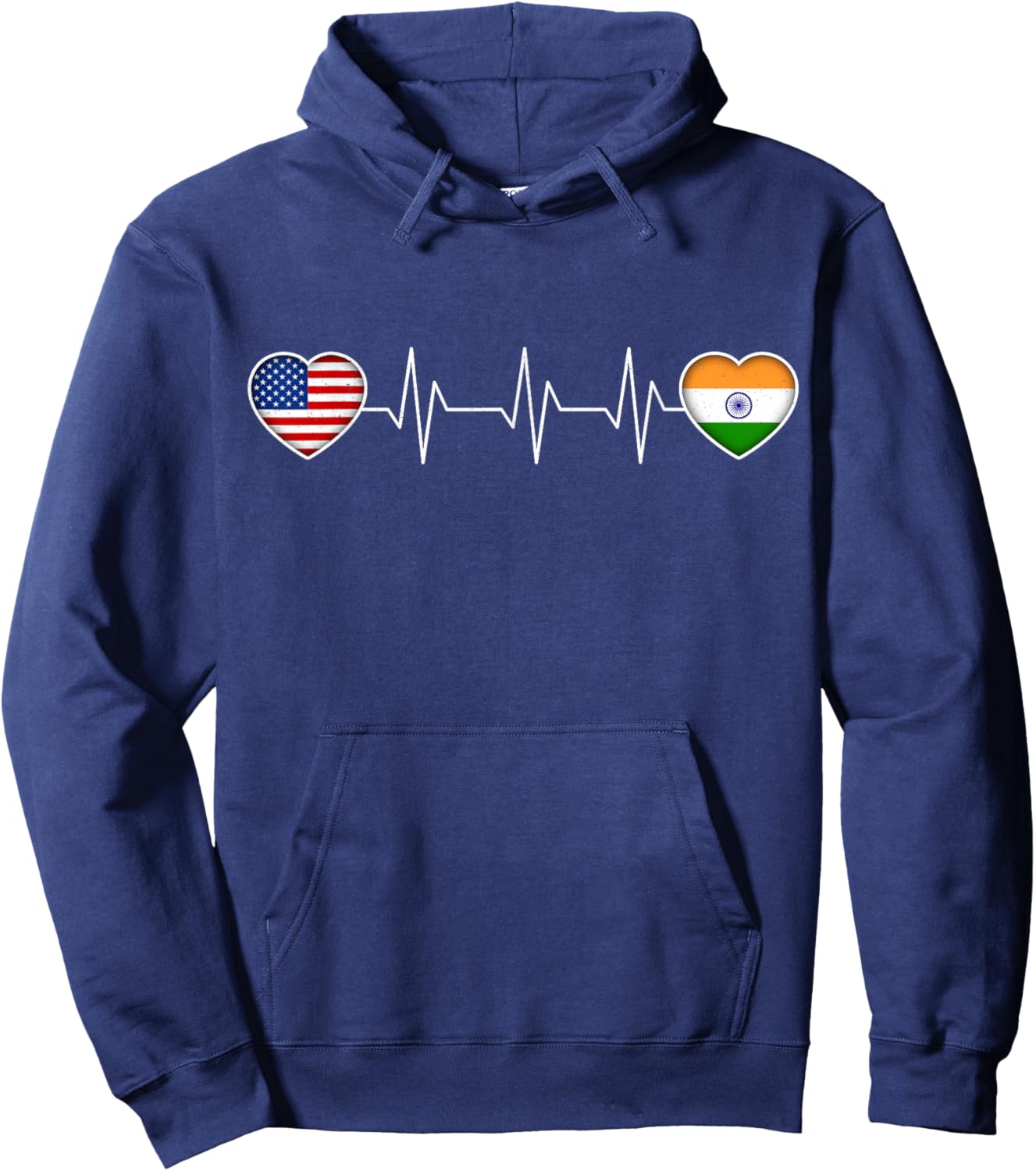 India & USA Hoodie - Hoodie | Navy