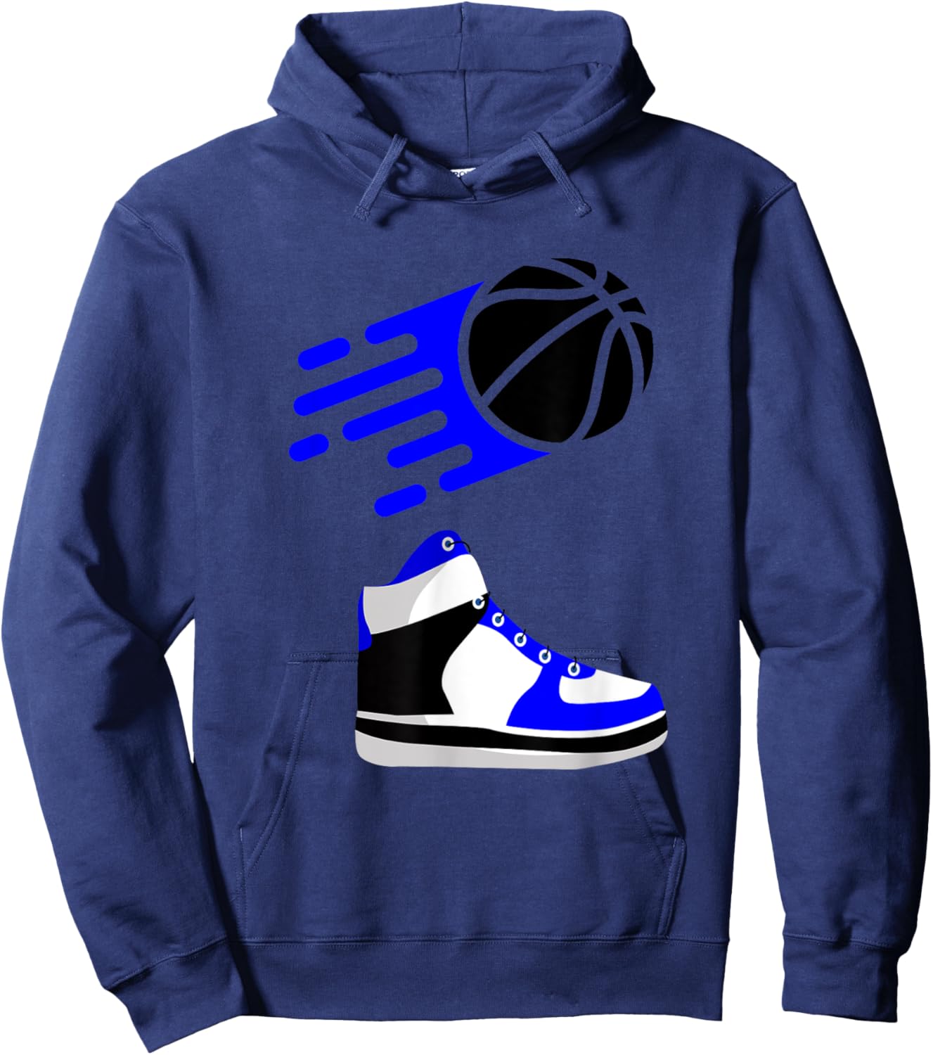 Blue basketball sneaker Hoodie - Hoodie | Navy