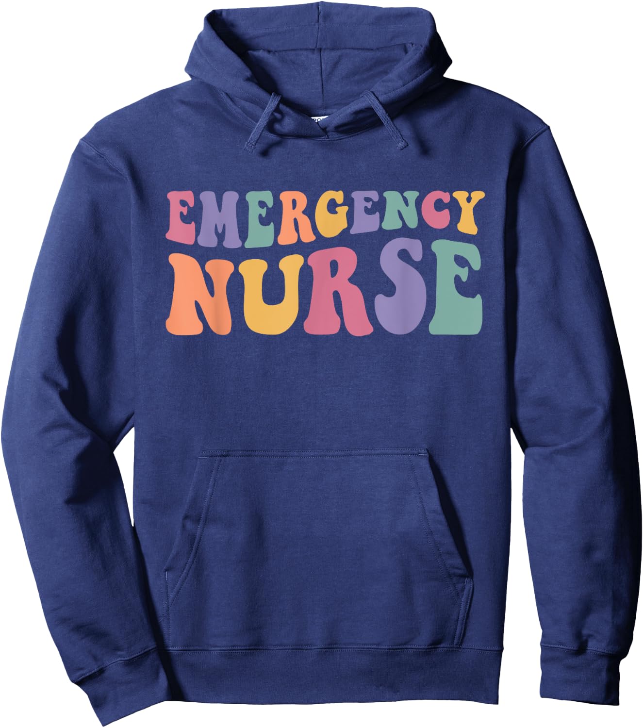 ER Nurse Groovy Emergency Nurse Nursing School Women Hoodie - Hoodie | Navy