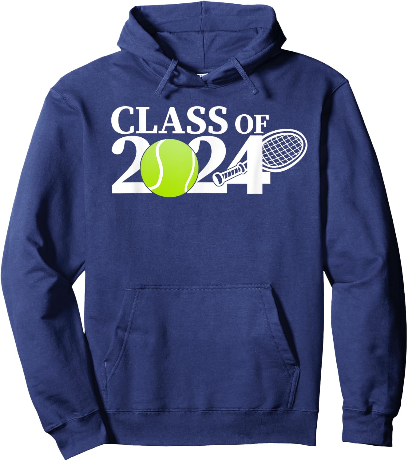 Class of 2024 Graduation Senior Tennis Player Gifts Hoodie - Hoodie | Navy