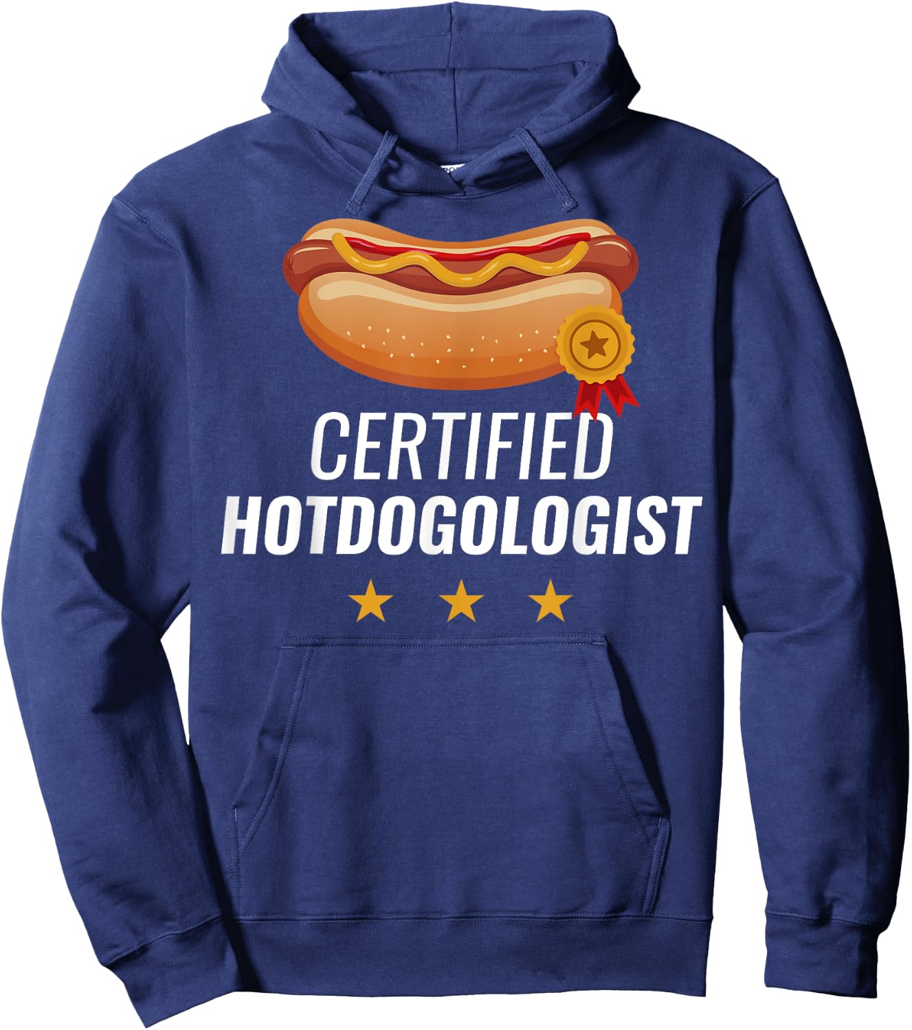 Certified Hotdogologist Funny HOT DOG Gift Hotdog Women Girls Kids Hoodie - Hoodie | Navy