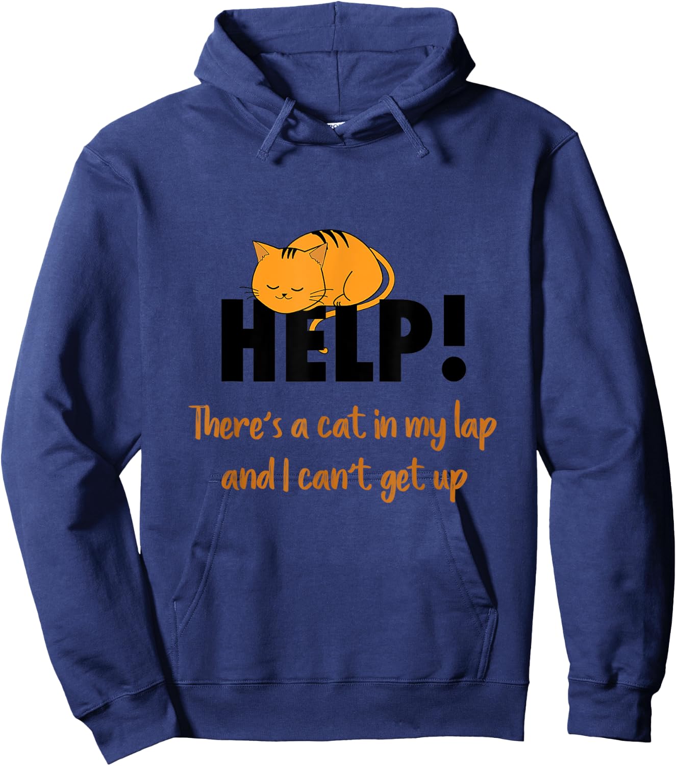 HELP! There's a cat in my lap Men Women Girls Kids Hoodie - Hoodie | Navy